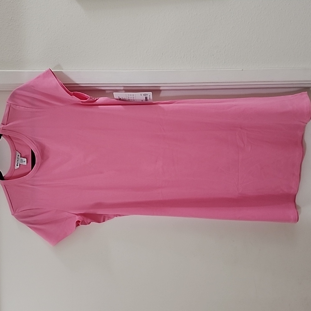 Athleta Signature Rib Tee Dress in Pink NWT - Picture 2 of 5